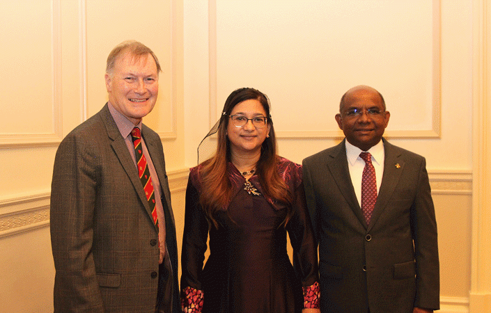 Sir David Amess, Chair of the APPG for The Maldives with High Commissioner Faizal and Foreign Minister Shahid