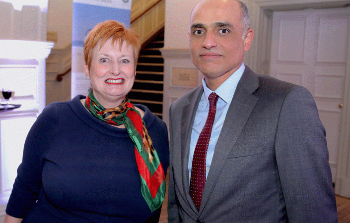 Sue King of JLR and the ambassador of Tunisia Nabil Ben Khedher