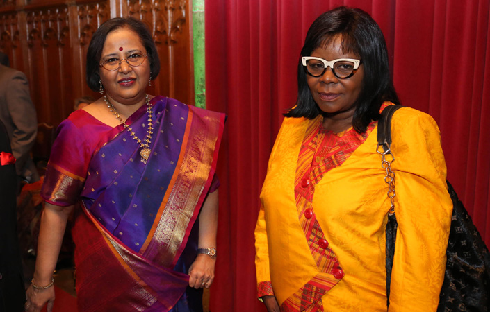High Commissioner Ghanashyam and the High Commissioner for South Africa Ms Nomathemba Tambo
