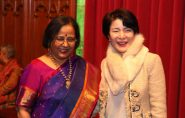 High Commissioner Ghanashyam with the Ambassador of Korea Mrs Enna Park