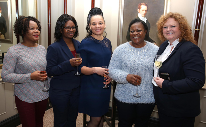 Helen Gardner of Chacalli De Decker with ladies from the Malawi High Commission