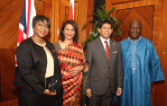 High Commissioner and Mrs Nunkoo with the Ambassador of Côte d’Ivoire Mr Georges Aboua (right) and his wife Mrs Christiane Aboua