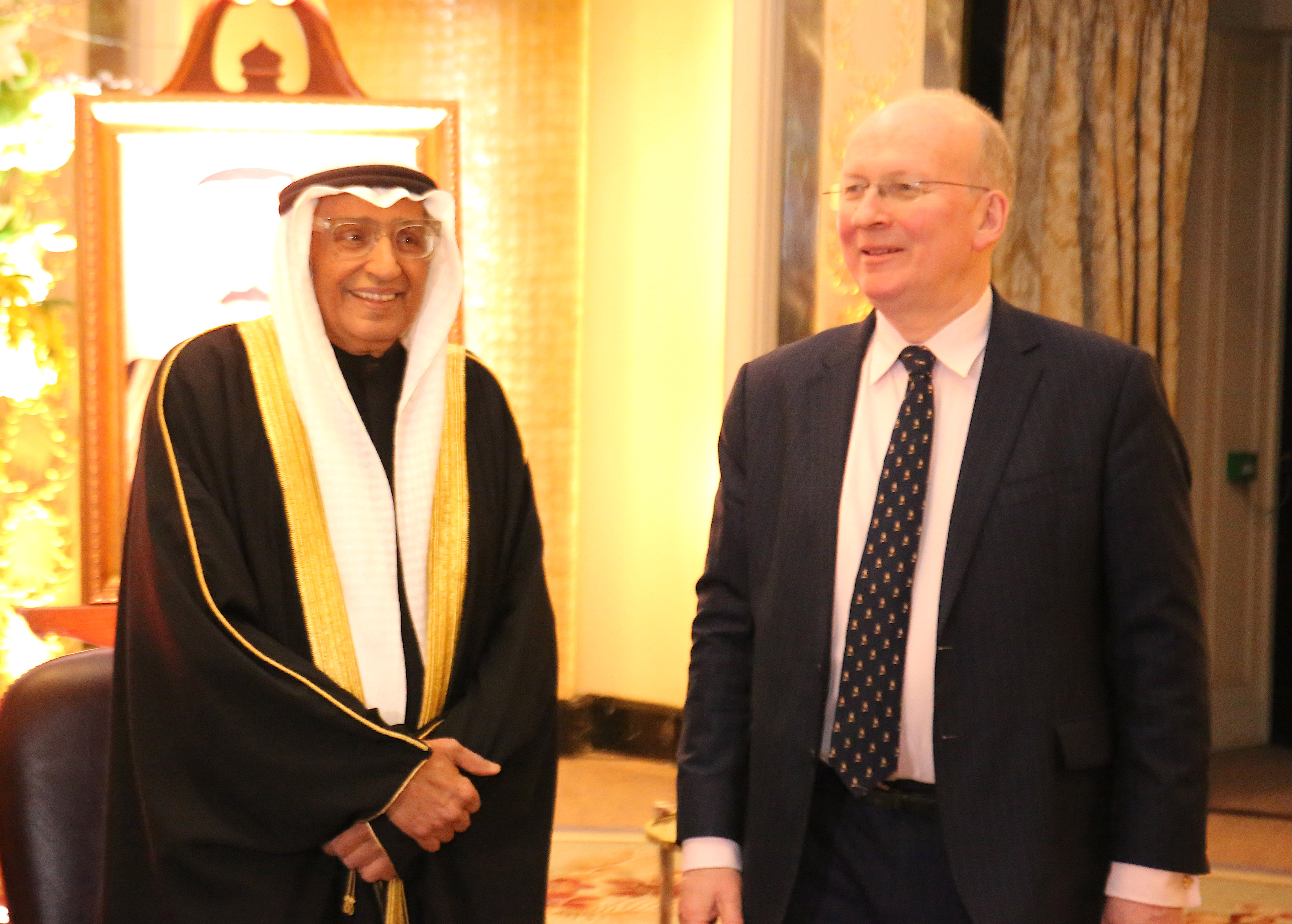 Ambassador Al Duwaisan welcomes Alistair Harrison, Marshal of the Diplomatic Corps