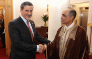 The Ambassador of Qatar Mr Yousef Ali Al-Khater congratulates Ambassador Nabil Ben Khedher