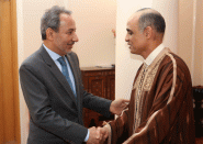 Ambassador Ben Khedher greets the Ambassador of Oman Mr Abdul Aziz Al Hinai