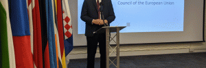The Ambassador of Croatia Igor Pokaz gives his EU Presidency launch address